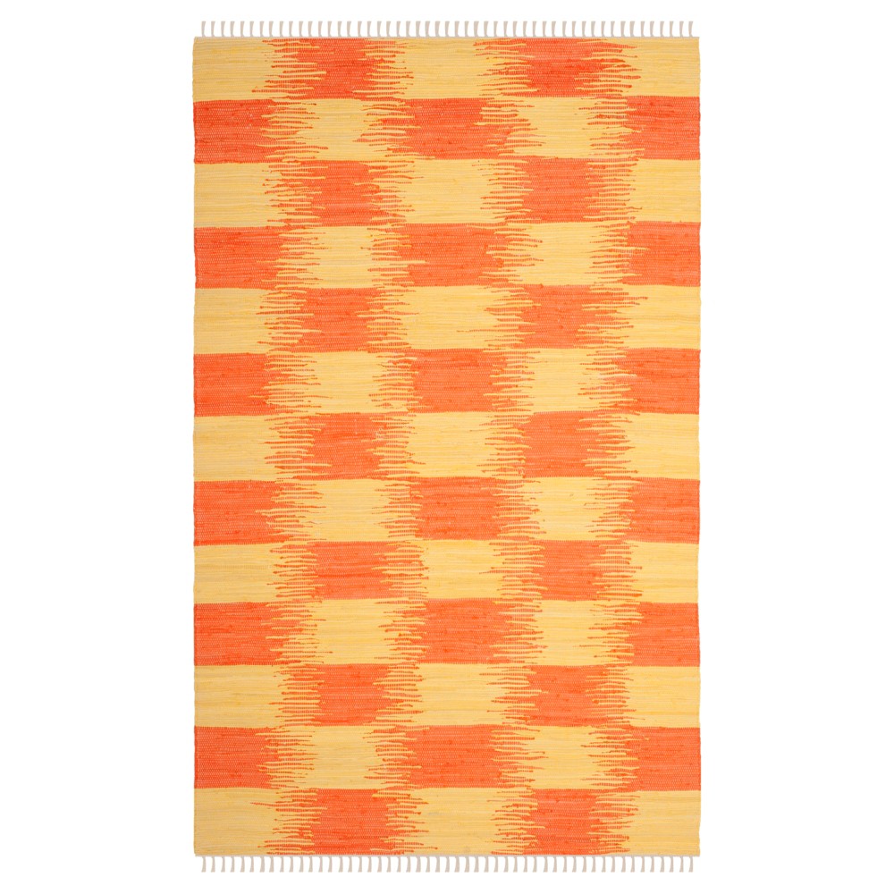 Yellow/orange Check Woven Area Rug 5'x8' - Safavieh