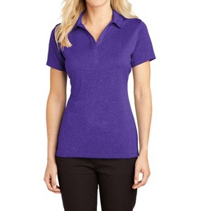 Mafoose Ladies Casual Moisture-Wicking Heather Contender Short Sleeve Polo Shirt - 1 of 4