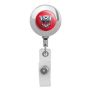 Transformers Autobot Symbol Retro Metal Chrome Badge ID Card Holder Clip - 1 of 3