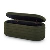 CAVINAS Modern Oval Boucle Teddy Ottoman Bench with Internal Storage,Upholstered Storage Bench for Bedroom,Living Room - 3 of 4