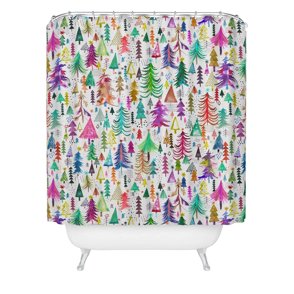 Photos - Shower Curtain Ninola Design Christmas Trees Simply Modern  - Deny Designs