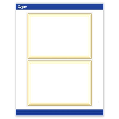Avery 5" x 7" Cards, Gold Multi-Lined Border, 20 ct