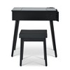Okak 31.5'' Luxury Marble-Glass Makeup Table, Vanity Desk with 2 Drawers & Cabinet for Bedroom - 4 of 4