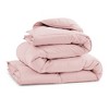 Peace Nest All-Season Medium Warmth Solid Pattern Duvet Insert White Goose Feather Comforter - 4 of 4