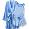 Lands' End Women's Cooling 3 Piece Pajama Set - Robe Tank and Shorts - 3 of 4