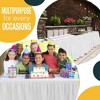Crown Display 6 pack Disposable Plastic Tableskirts - 29" x 14 Ft ruffled Table Skirt with Adhesive Strip - 6 Count - 2 of 4