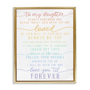 Stupell Industries My Daughter Love You Forever Floating Frame Canvas Art - 1 of 4