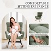 Comfy Rocking Chair Nursery, Teddy Upholstered Glider Chair w/ High Backrest Armrest Side Pockets - 4 of 4