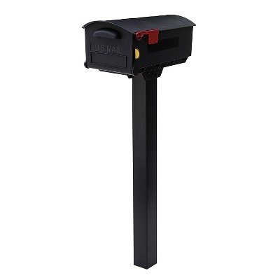 Patriot Black Powder Coated Polymer Mailbox Post