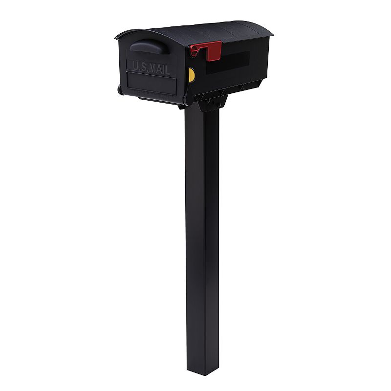 Architectural Mailbox Patriot Post and Mounting Board Mailbox and Address Posts Black, 2 of 5