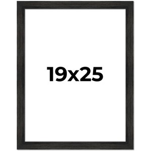 PosterPalooza | 19x25 Wide Barnwood Picture Frame, UV Acrylic, 6 Finishes - Grey, Brown, White, and Black - 1 of 4