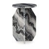 Signature Design by Ashley Wrenlane Accent Table in Black, White, and Taupe Natural Marble - 4 of 4