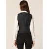 INSPIRE CHIC Women's Denim Sleeveless V Neck Button Down Casual Waistcoat Vest - 4 of 4