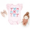 The Juniper Shop Patriotic Bows Stacked Coquette Flutter Sleeve Bodysuit - 2 of 4