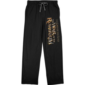 The War Of Rohirrim Title Logo Men's Black Sleep Pajama Pants - 1 of 4