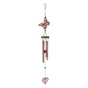 Zingz Home Butterfly And Heart Wind Chimes 4.5X3X31.5" - 1 of 4