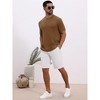 INSPIRE CHIC Men's Waffle Texture Short Sleeve Crew Neck Solid Casual Knitted T-Shirts - 2 of 4