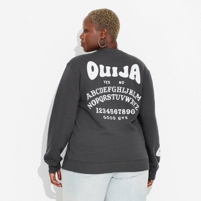 Hasbro Brandclub Women s Ouija Board 24 Graphic Sweatshirt Black 2X