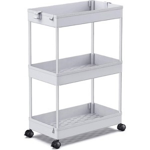 MaseiKar Rolling Storage Cart, Bathroom Cart Organizer, Laundry Room Organizer, Utility Cart, Mobile Shelving Unit for Office, Kitchen, Bathroom - 1 of 4