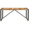 vidaXL Dining Table Brown and Black Solid Mango Wood and Powder-Coated Steel - 2 of 2