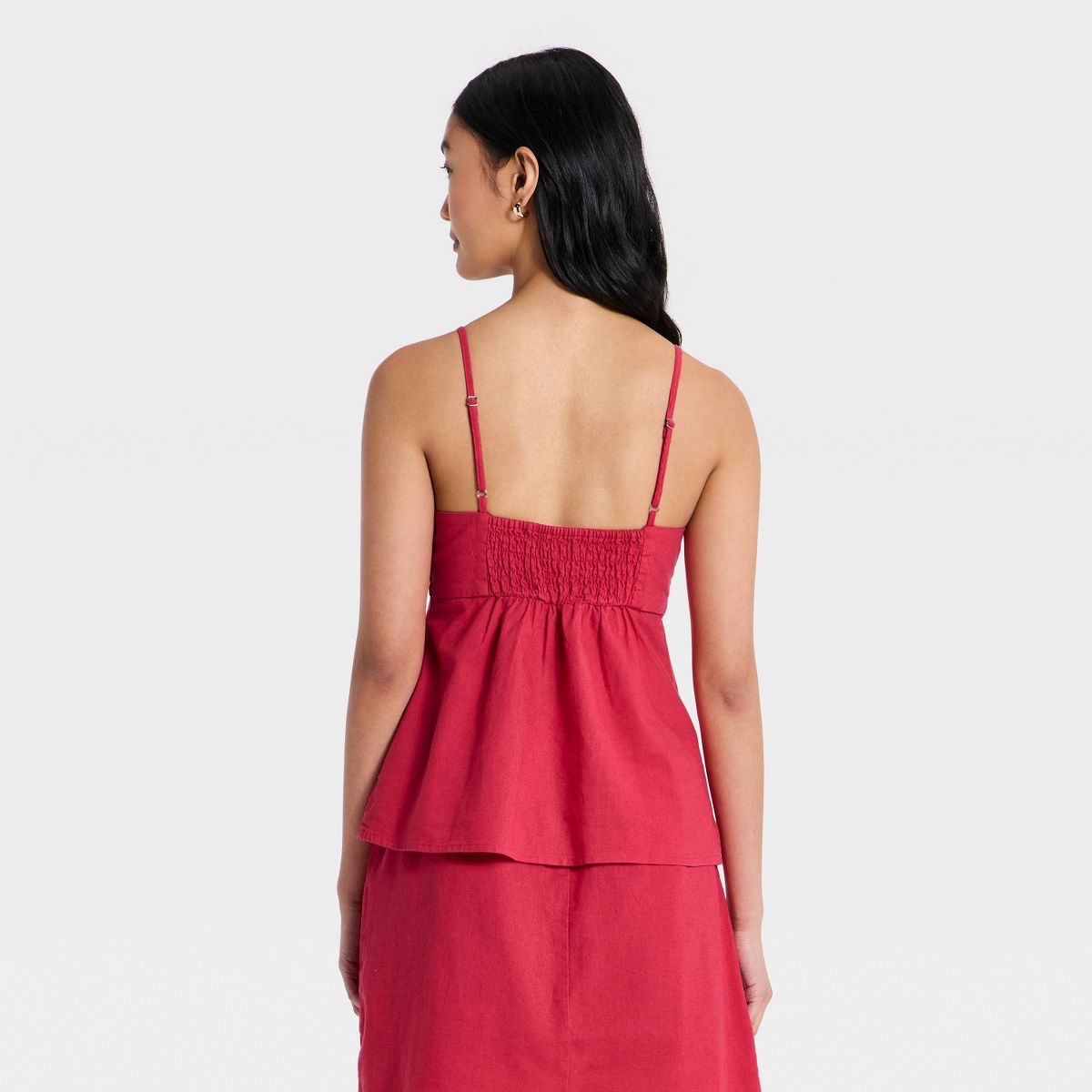 Women's Linen Beaded Cami Top - A New Day™ - thumbnail 10