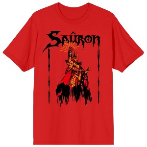 Lord Of The Rings Sauron Adult Red Crew Neck Short Sleeve T-shirt-XL - 1 of 4