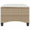 vidaXL Garden Stool Beige PE rattan, powder-coated steel Standard - 4 of 4
