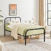 FurnitureR Metal Bed Frame Twin Size with Headboard and Footboard, , Noise-Free Design, Underbed Storage, No Box Spring Required, Black - 4 of 4