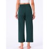 INSPIRE CHIC Women's Wide Leg High Waist Ribbed Knit Casual Bottoms Drawstring Palazzo Pants - 4 of 4