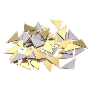 Unique Bargains Flat Back Acrylic Irregular Mirror Rhinestones Beads 50 Pcs - 1 of 4