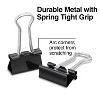 Staples Small Metal Binder Clips Bulk PK Black 3/4" Size with 3/8" Capacity 480114 - 3 of 4