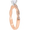 Pompeii3 1/2cttw Diamond Engagement Ring 14k Rose Gold Twist Intertwined Round Cut - 2 of 4