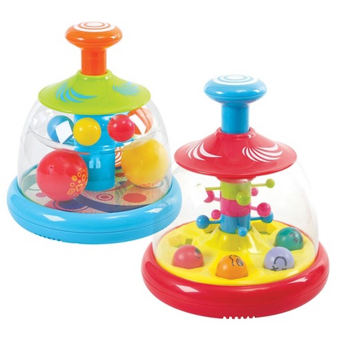 Fun Time Spinning & Popping Pals Baby Spinner Top Balls Toy- Toddler 6 M +