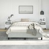 vidaXL Full Bed Frame, Velvet Upholstered Platform Bed Frame, Light Gray, No Mattress - 3 of 4