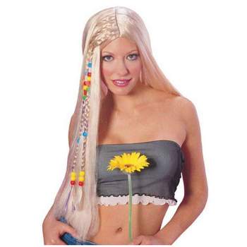 Rubies Women's Long Blonde Hippie Wig