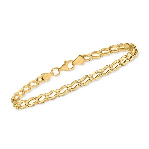 Ross-Simons 10kt Yellow Gold Wavy-Link Bracelet - 1 of 4