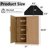 MAYEERTY Modern 2 Doors Utility Storage Cabinets Efficient Storage for Living Room Dining Room Bedroom Beige - 4 of 4