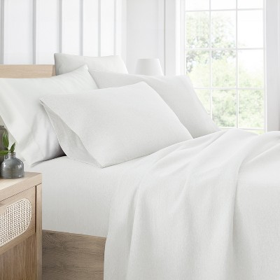 100% Cotton Jersey Sheets Set - King, Queen, Full, TwinXL, Twin - Soft, Breathable, Deep Pockets, Easy Care - 4 Pieces - Becky Cameron
