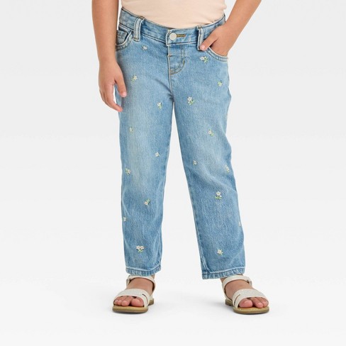 Girls' Mid-rise Pull-on Flare Jeans - Cat & Jack™ Light Wash 4 : Target