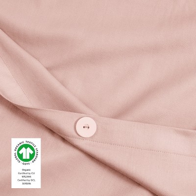 Dusty Pink Organic Cotton Full/Queen Duvet Cover Set