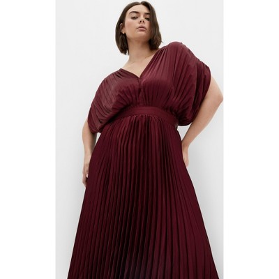 Women's Plus Size Henley Midi Dress - burgundy | CITY CHIC