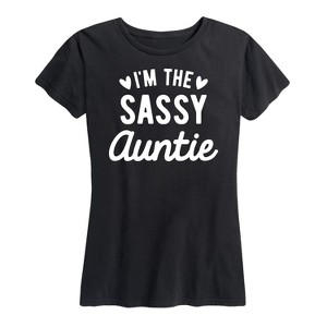 Women's - Instant Message - I'm the Sassy Auntie Short Sleeve Graphic T-Shirt - 1 of 4