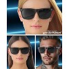 grinderPUNCH Super Dark Black Lens Men's Sunglasses Retro Classic 80's Stylish Trendy Shades (Black) - 2 of 4