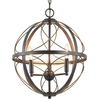 Brandywine 16" Silver Ridge and Bronze LED Pendant Light