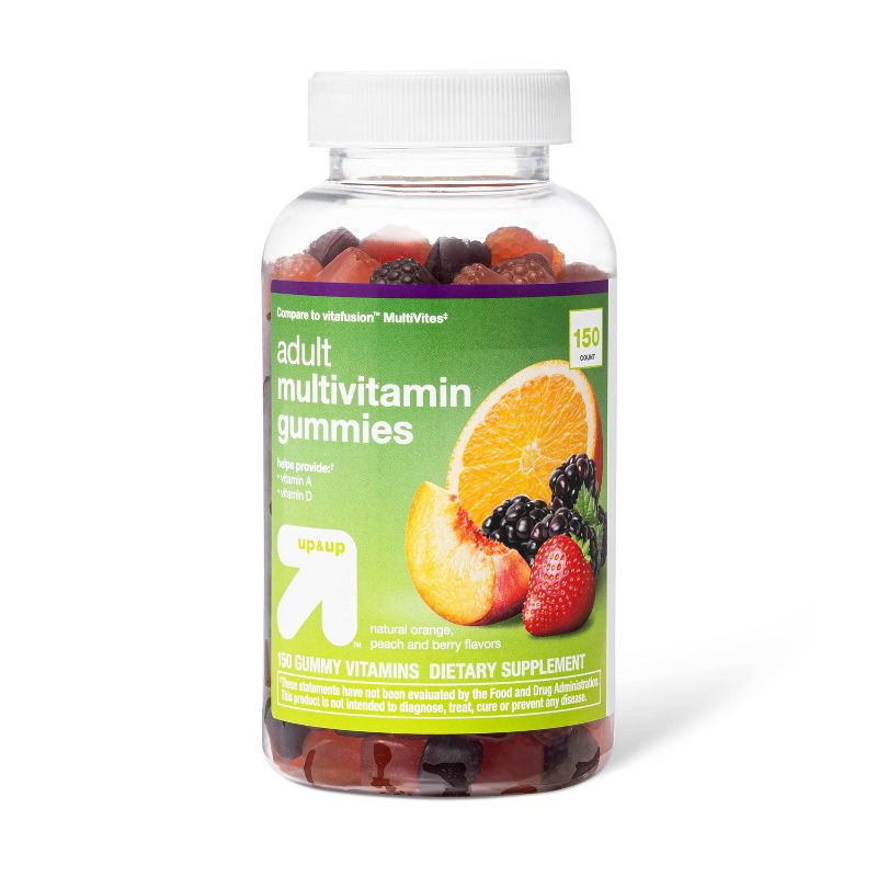 Adult Multivitamin Gummies - Orange, Peach & Berry - up & up™, 1 of 7