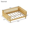 VASIP Twin Size Wood Platform Bed for Boys and Girls, Low Profile Kids Bed with Safety Rails ,White - 3 of 4