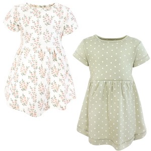 Luvable Friends Hudson Baby Short-Sleeve Dresses 2pk Set - 1 of 2