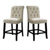NicBex Dining Chairs Set of 2 Upholstered Chair Solid Wood Tufted Dining Chair with Solid Wood Frame for Kitchen - 3 of 4