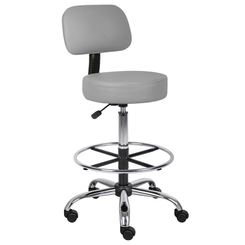 Medical/Drafting Stool with Back Cushion - Boss Office Products, 1 of 11