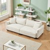 SKRAN Corduroy Fabric Convertible Sofa - Multifunctional Furniture with Two Throw Pillows for Living Rooms & Versatile Spaces - 4 of 4